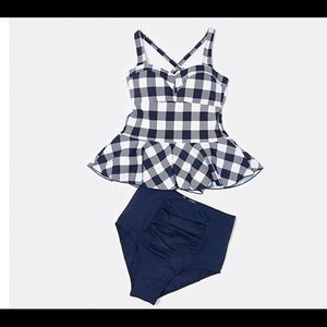 GILI peplum two piece tankini new